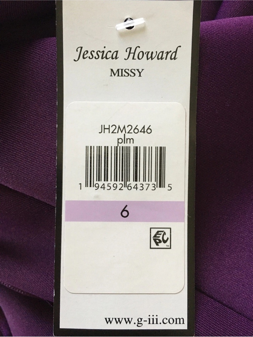 Jessica Howard One-Shoulder Ruffle Midi Dress in Plum - Picture 6 of 6